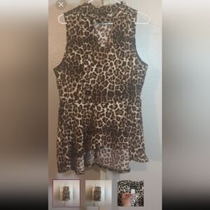 Leopard Print Sleeveless Top
